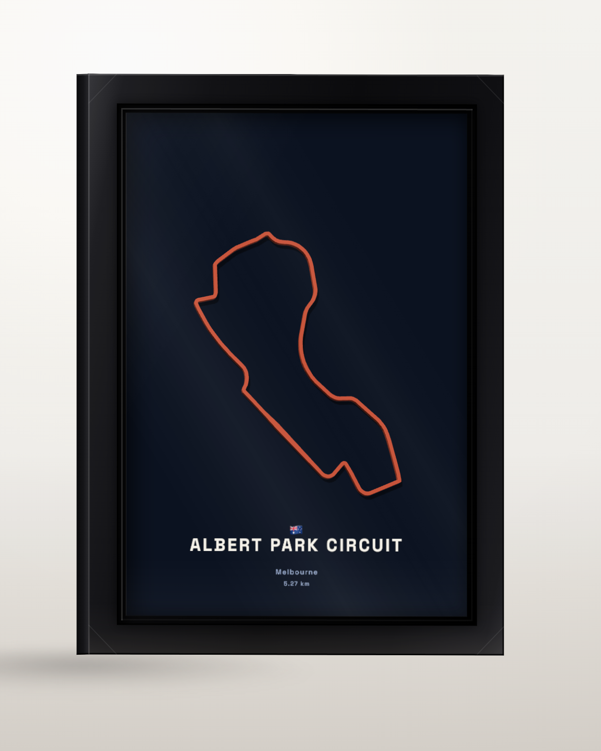 Framed Raceline print of Albert Park Circuit