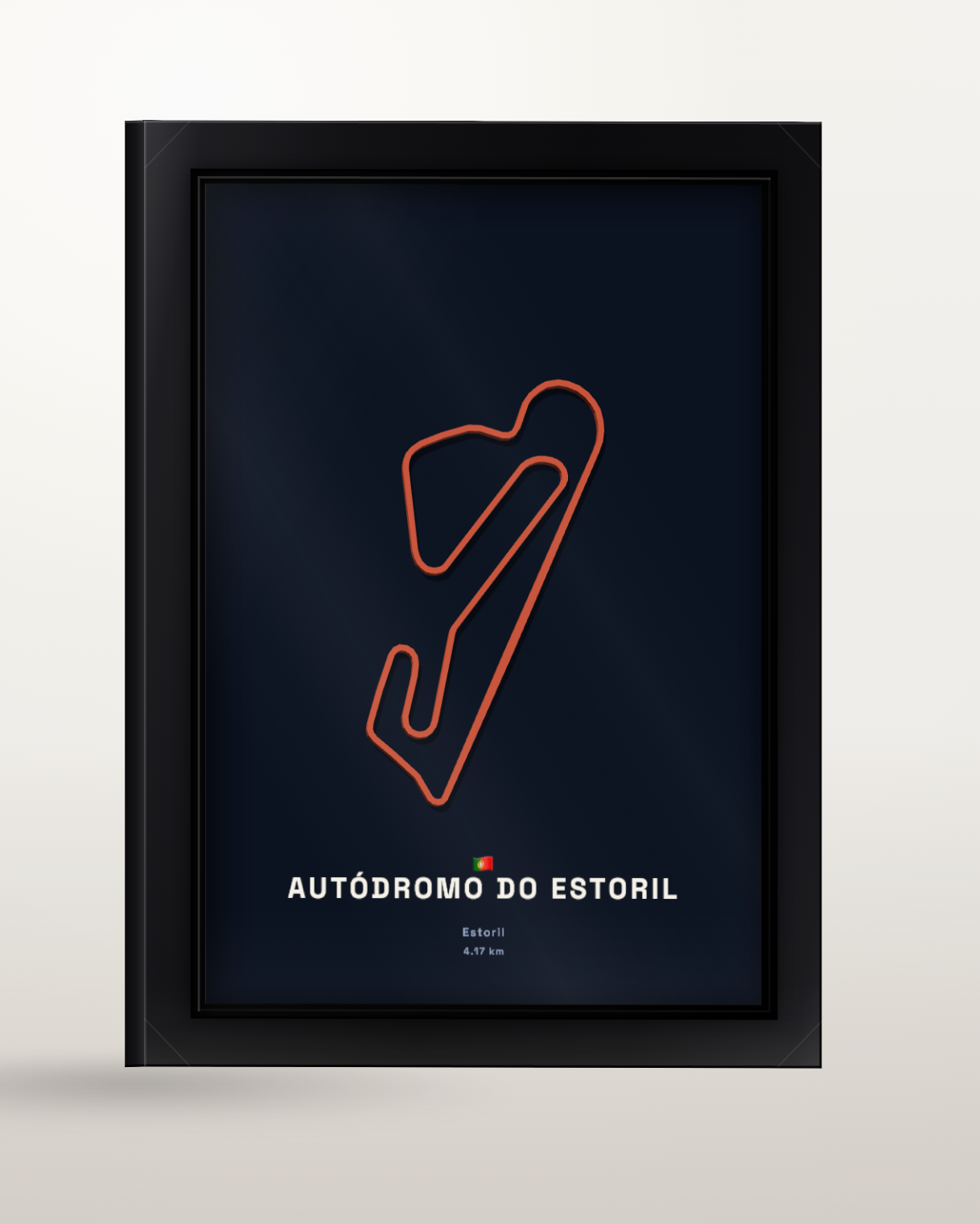 Framed Raceline print of Autódromo do Estoril