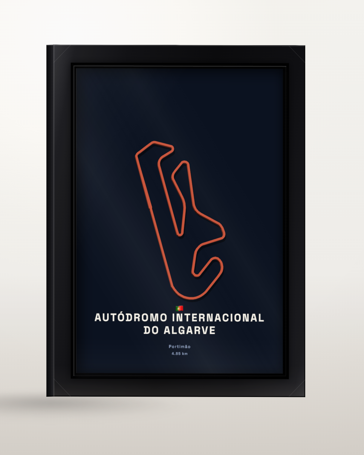 Framed Raceline print of Autódromo Internacional do Algarve