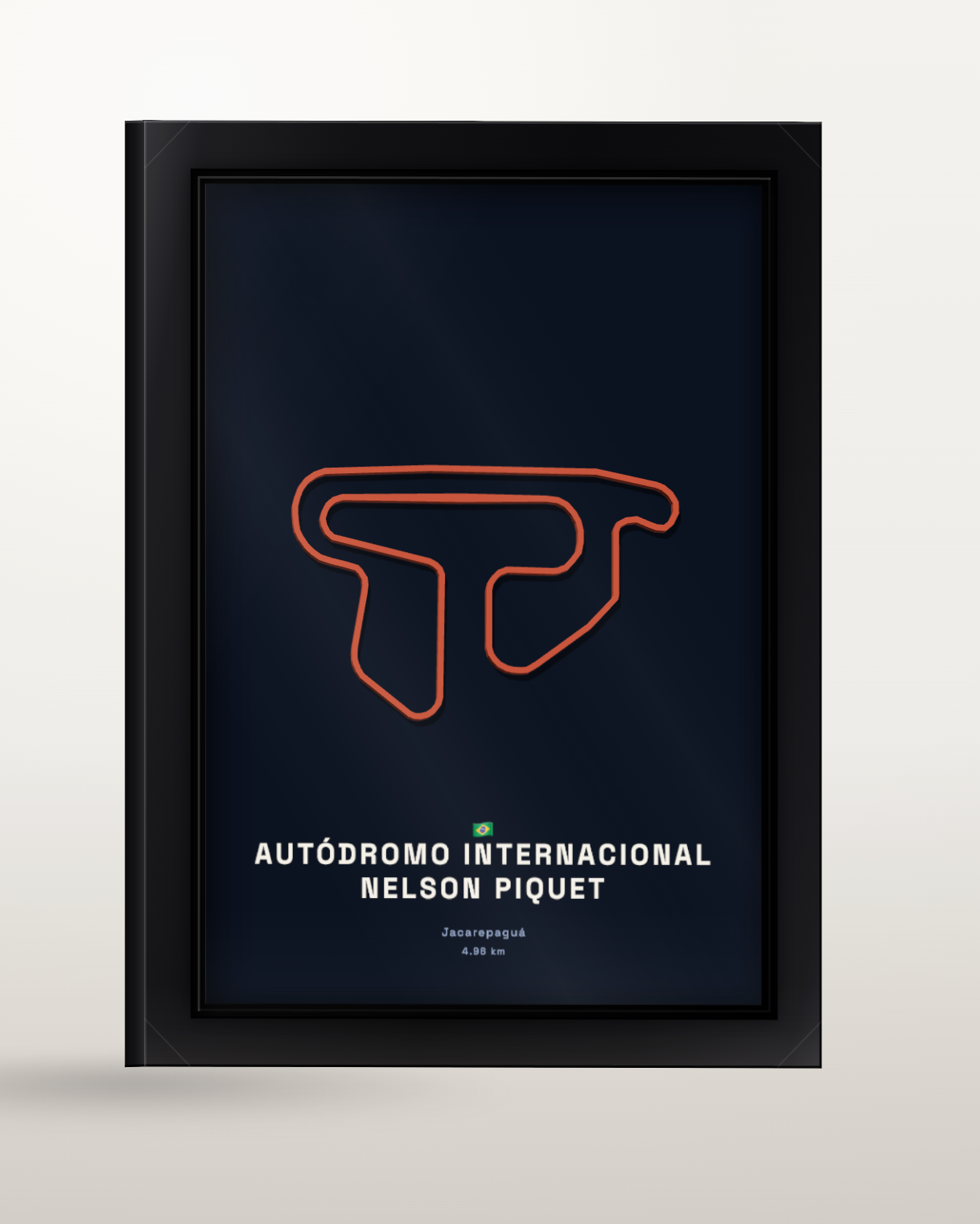 Autódromo Internacional Nelson Piquet framed poster at an angle