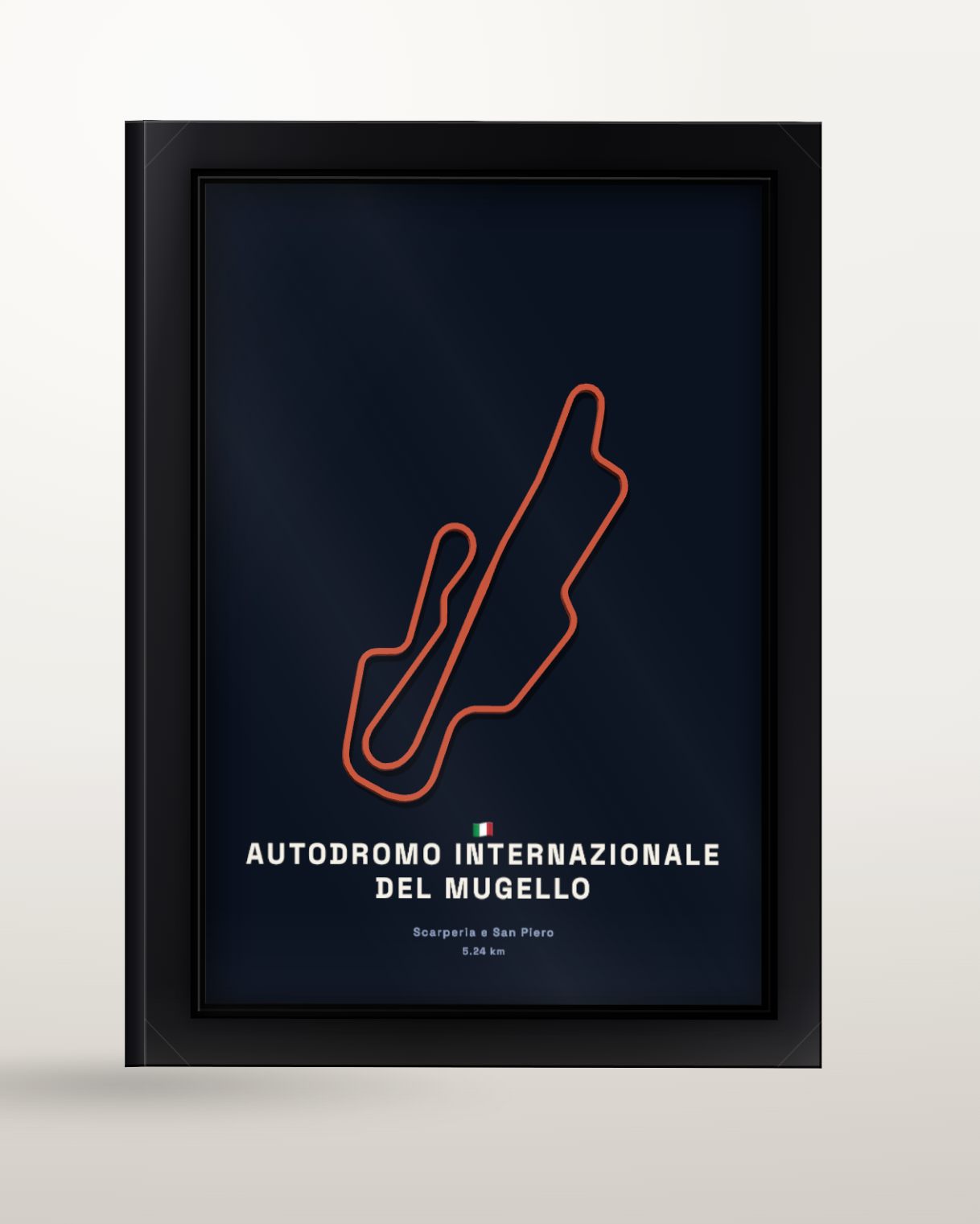 Framed Raceline print of Autodromo Internazionale del Mugello