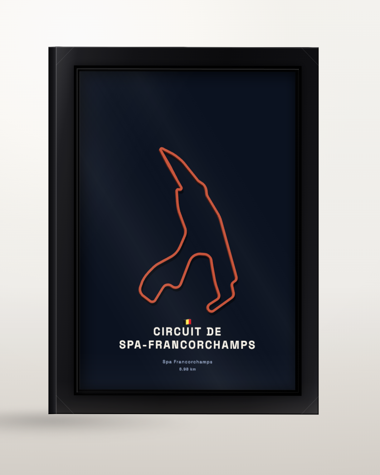 Framed Raceline print of Circuit de Spa-Francorchamps