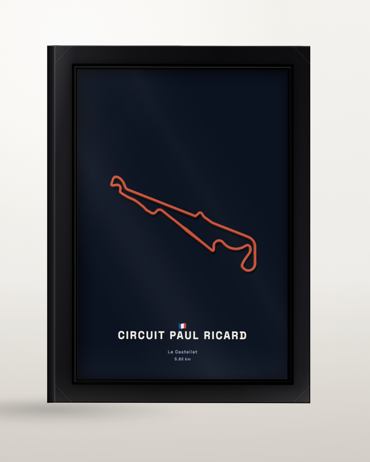 Framed Raceline print of Circuit Paul Ricard