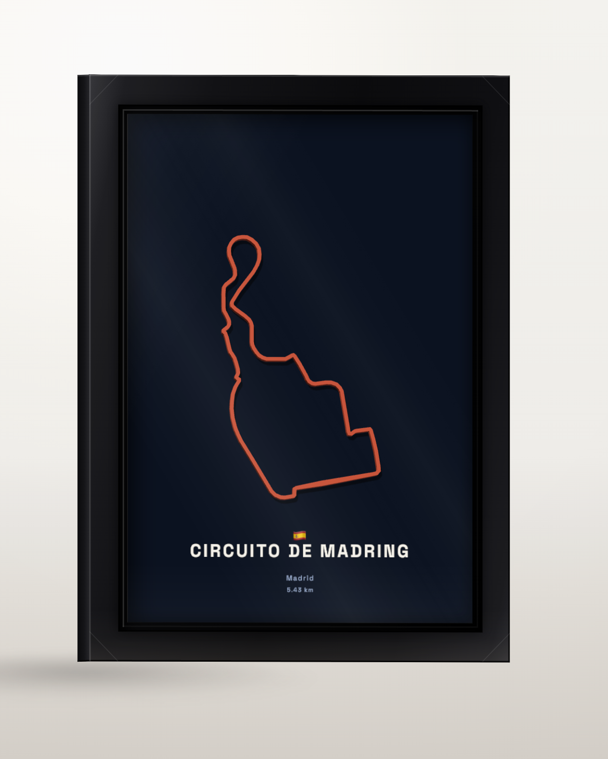 Framed Raceline print of Circuito de Madring