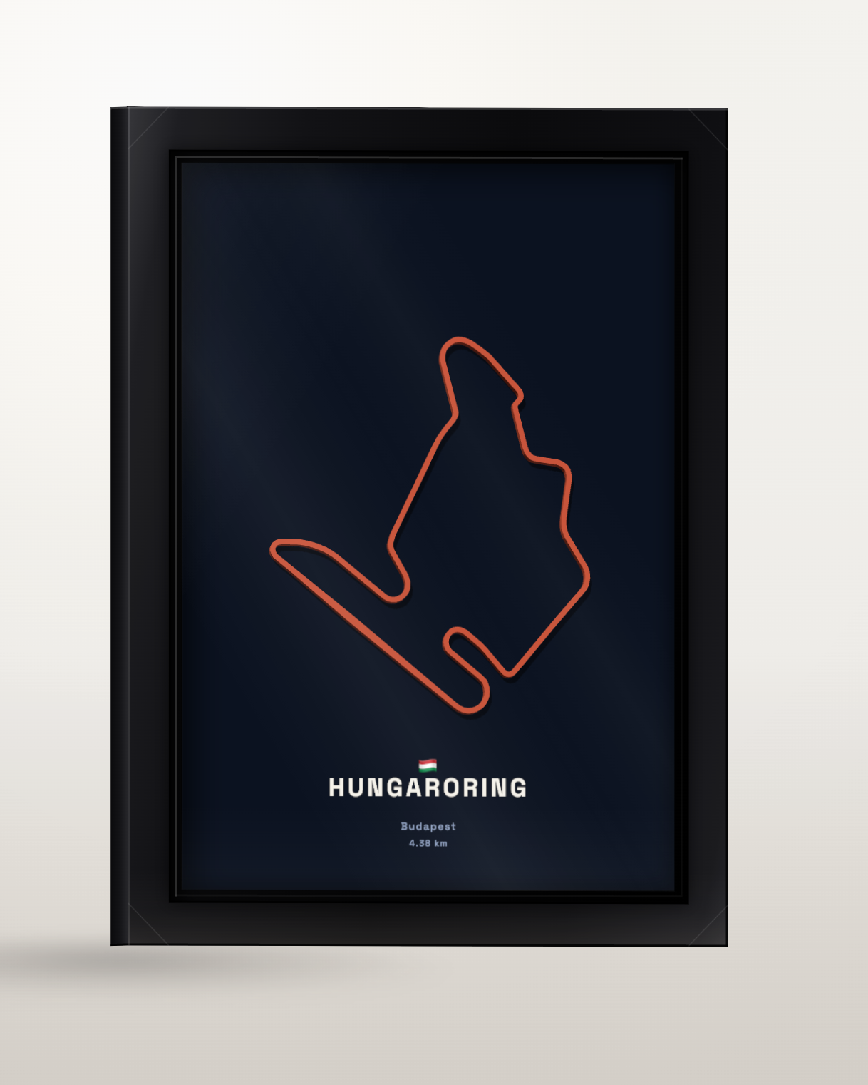 Framed Raceline print of Hungaroring