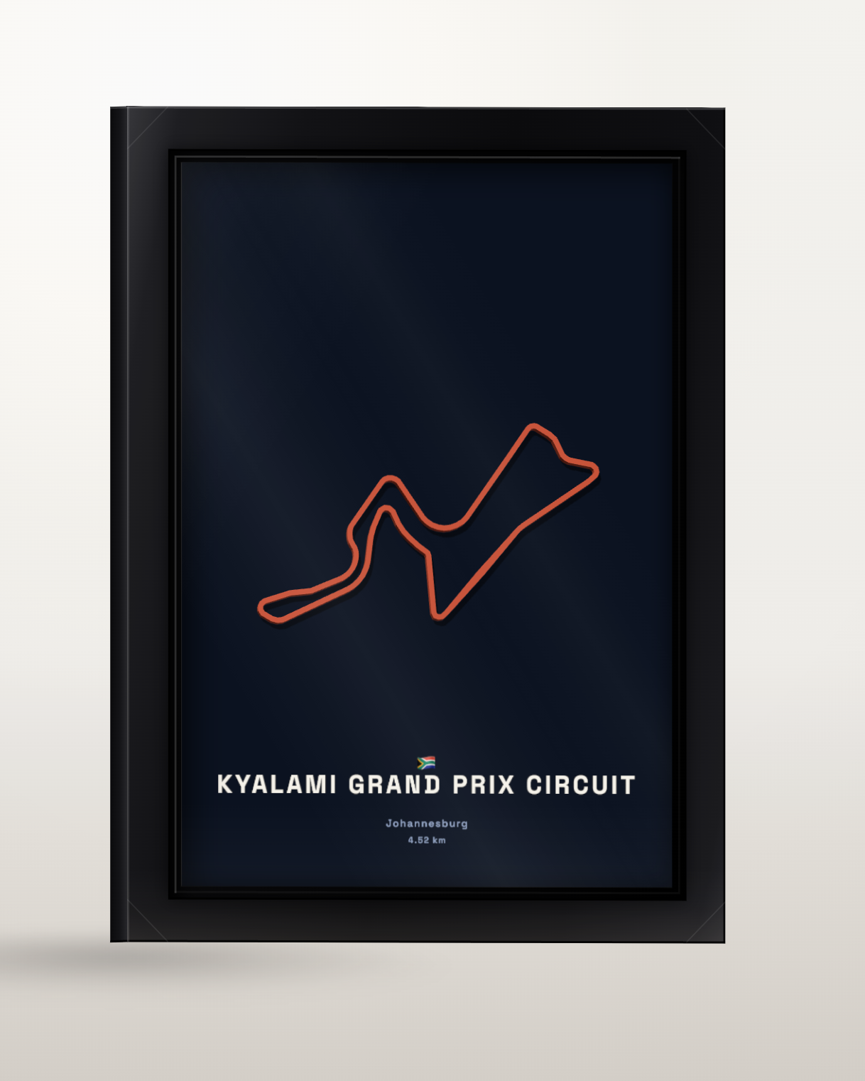 Framed Raceline print of Kyalami Grand Prix Circuit
