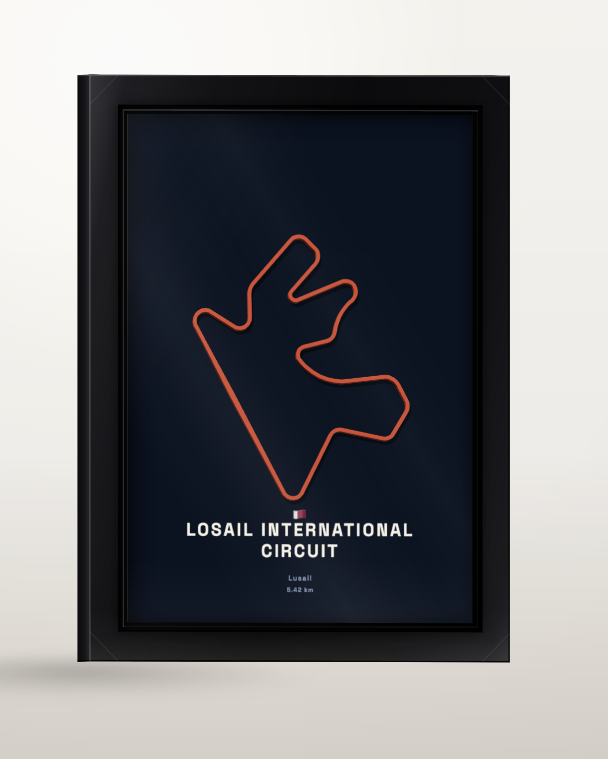 Framed Raceline print of Losail International Circuit