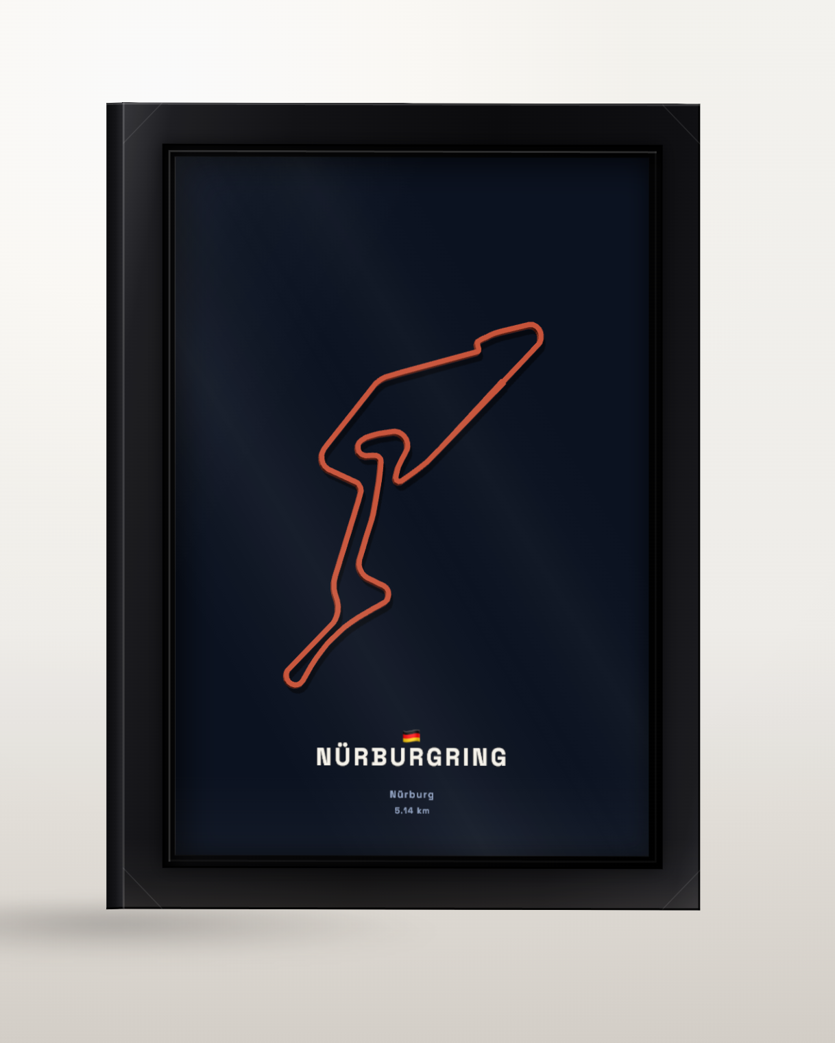 Nürburgring framed poster at an angle