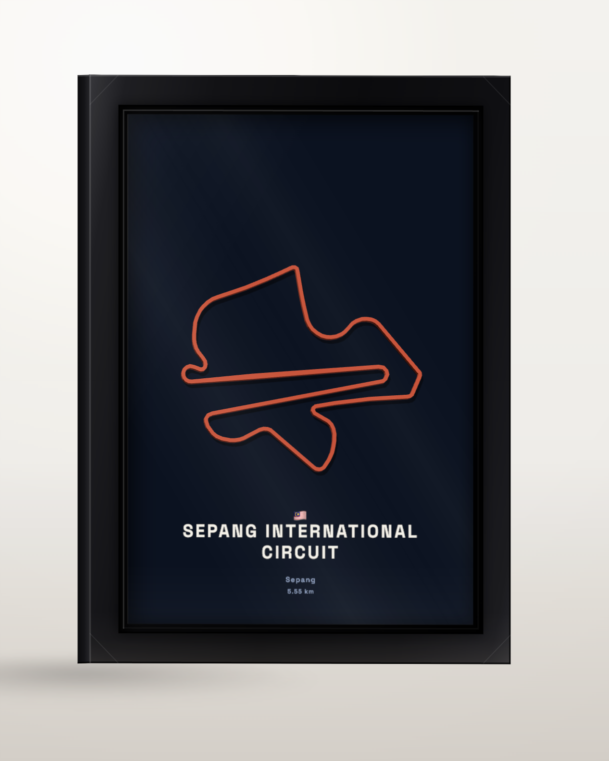 Framed Raceline print of Sepang International Circuit