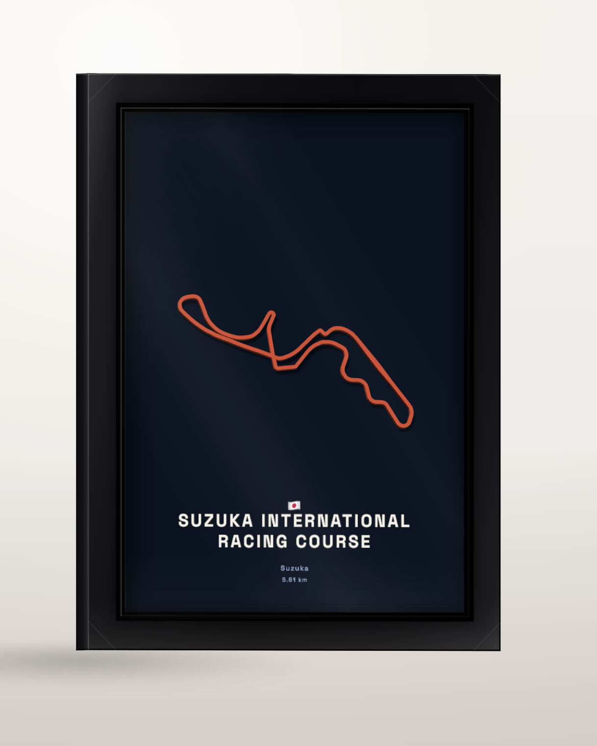Framed Raceline print of Suzuka International Racing Course