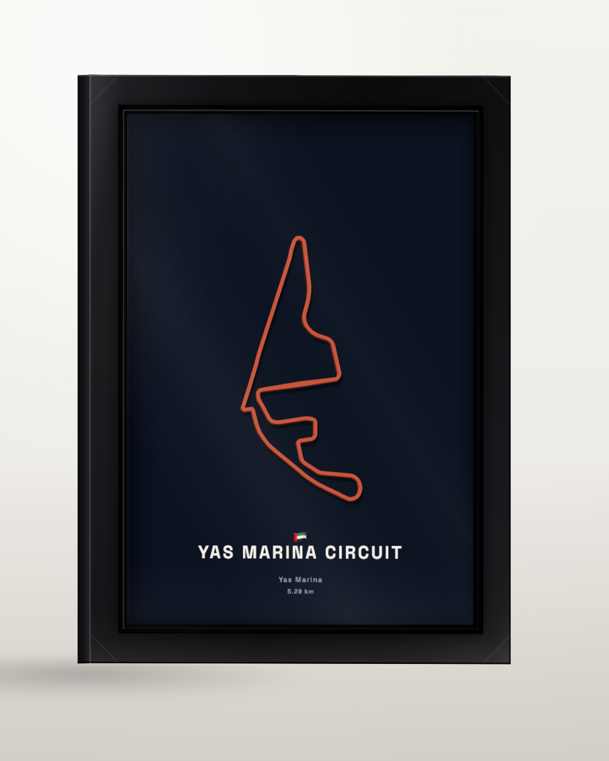 Yas Marina Circuit framed poster at an angle